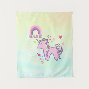 Colorful Pastel Unicorn Rainbow Wandkleed