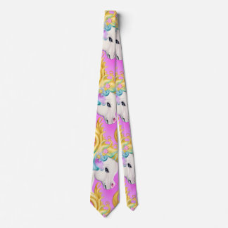 Colorful Pastel Unicorn with Rococo Baroque Accent Stropdas