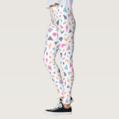 Colorful Pastel-vormpatroon Leggings (Links)