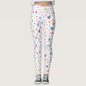 Colorful Pastel-vormpatroon Leggings (Voorkant)