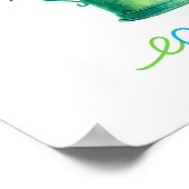 Colorful Pastel Waterverf Happy Easter Poster (Hoek)