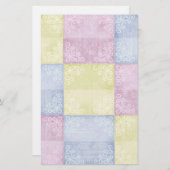 Colorful Pastels Patchwork Briefpapier (Voorkant / Achterkant)