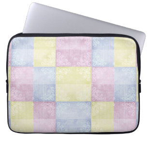 Colorful Pastels Patchwork Laptop Sleeve