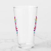 Colorful Patchwork Butterflies Drink glas (Rechts)