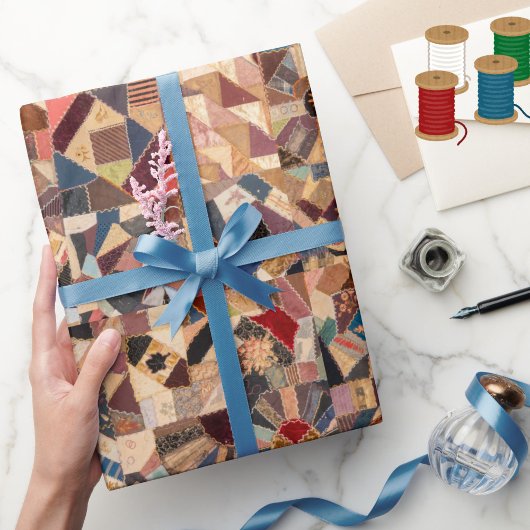 Colorful  Patchwork Crazy Quilt Pattern Cadeaupapier