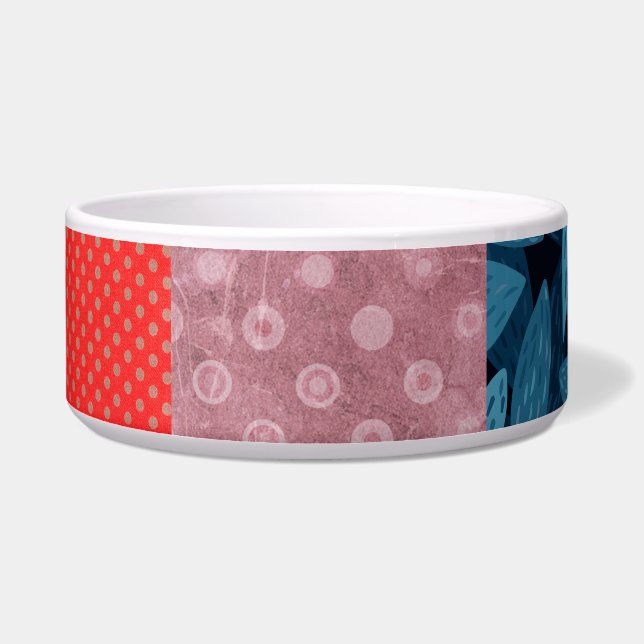 Colorful Patchwork-samenstelling Voerbakje (Links)