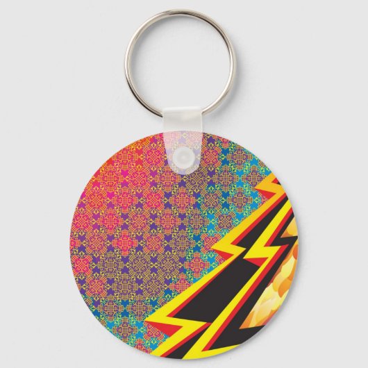 Colorful Pattern Creation "Flash Gordon" Sleutelhanger (Voorkant)