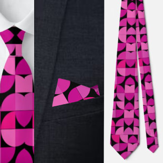 Colorful Pattern, Pink, Roos, Floral Pattern Stropdas