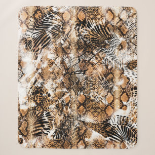 Colorful Pattern Study, Leopard, Zebra, Camouflage Sherpa Deken
