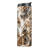 Colorful Pattern Study, Leopard, Zebra, Camouflage Thermosbeker (Gedraaid links)