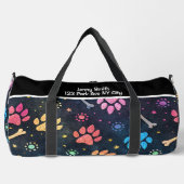 Colorful Paw Bone Cosmic Monogram Personalize Plunjezak (Voorkant)