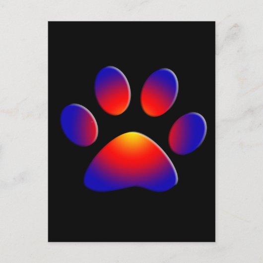 COLORFUL PAW BRIEFKAART (Voorkant)