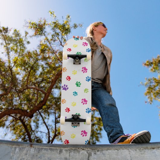 Colorful Paw Prins Pattern Skateboard (Buiten 1)