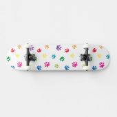 Colorful Paw Prins Pattern Skateboard (Horizontaal)