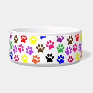 Colorful Paw Print Bowl Voerbakje
