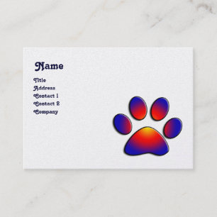 COLORFUL PAW, witte parels Visitekaartje