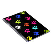 Colorful Pawprints Notitieboek (Rechterzijde)