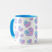 Colorful Paws in Hearts Mug (Devant gauche)