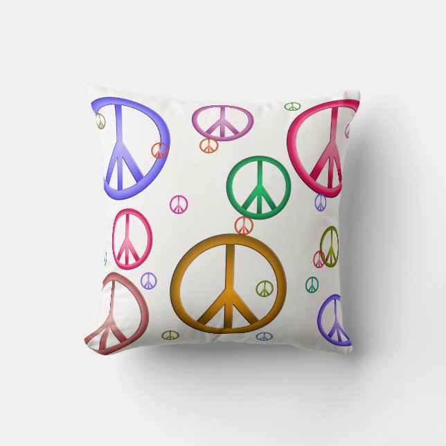 Colorful Peace Siglow Pillow Kussen (Voorkant)