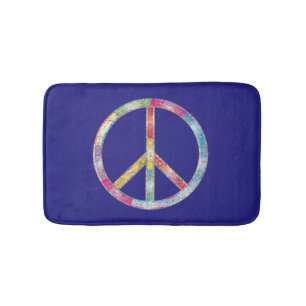 Colorful Peace Sign Badmat