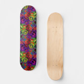 COLORFUL PEACE SIGN COLLAGE SKATEBOARD (Voorkant)