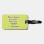 Colorful Peace Sign étiquette bagage personnalisée (Dos horizontal)