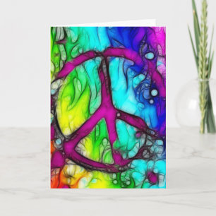 Colorful Peace Sign Kaart
