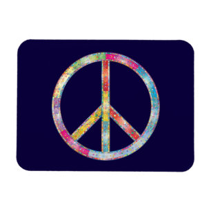 Colorful Peace Sign Magneet