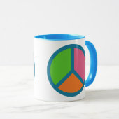 Colorful Peace Sign-mokken Mok (Voorkant rechts)