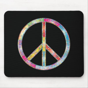 Colorful Peace Sign Muismat