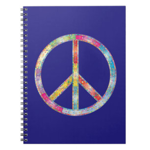 Colorful Peace Sign Notitieboek