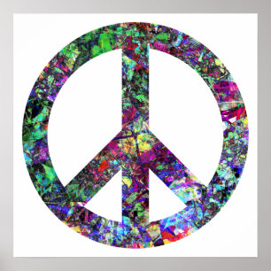 Colorful Peace Sign Poster