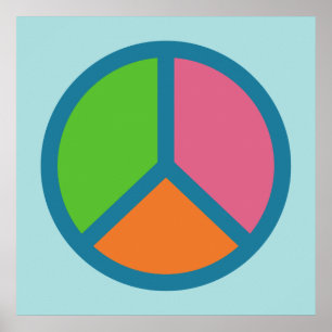 Colorful Peace Sign-poster Poster
