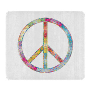 Colorful Peace Sign Snijplank