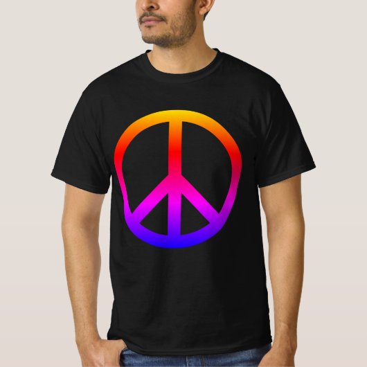 Colorful Peace Sign T-shirt (Voorkant)