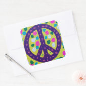 Colorful Peace Sign Vierkante Sticker (Envelop)