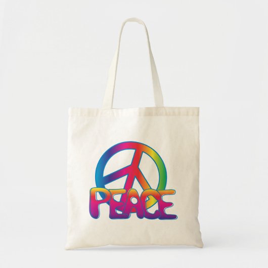 Colorful Peace Symbol Canvas tas (Voorkant)