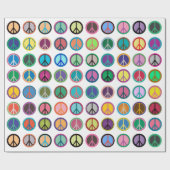 Colorful Peace Symbols Cadeaupapier (Vlak)