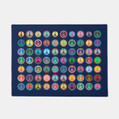 Colorful Peace Symbols Deurmat (Voorkant)