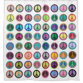 Colorful Peace Symbols Douchegordijn (Voorkant)
