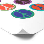 Colorful Peace Symbols Poster (Hoek)