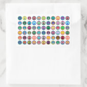 Colorful Peace Symbols Rechthoekige Sticker (Tas)