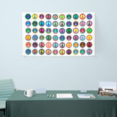 Colorful Peace Symbols Spandoek (Beurs)