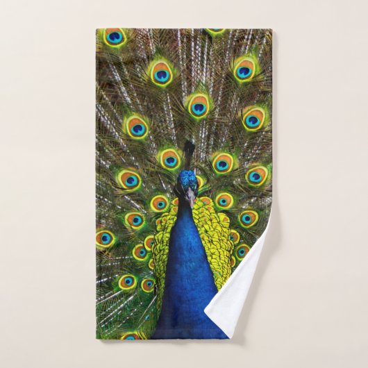 Colorful peacock (Serviette à main)