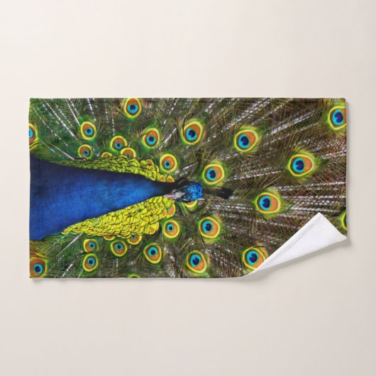 Colorful peacock (Serviette à main)