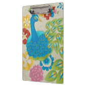 Colorful Peacock en Flowers Klembord (Links)
