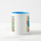 Colorful Peacock en Flowers Mok (Midden)