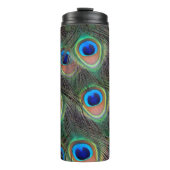 Colorful Peacock Feather Eyespot Pattern Thermosbeker (Voorkant)