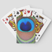 Colorful Peacock Feather Eyespot Pokerkaarten (Achterkant)