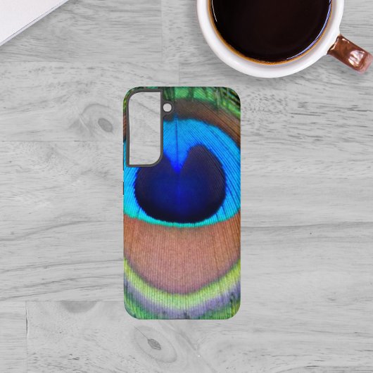 Colorful Peacock Feather Eyespot Samsung Galaxy Hoesje